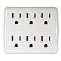 PRIME 6-AC Outlet Grounded Wall Tap, White (PB801011-A)~#|#~03BA0383-0C55-4E5D-B55953DB2FB9A620_sc7