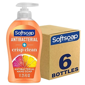 Softsoap Antibacterial Liquid Hand Soap, Crisp Clean Scent, 11.25 oz., 6/Carton (US03562)