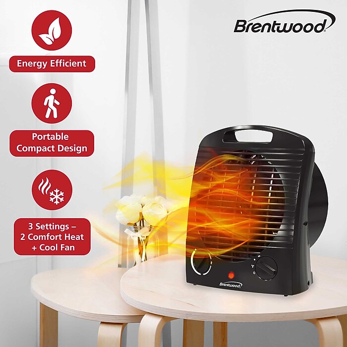 Brentwood 1500-Watt 5000 BTU Portable Ceramic Electric Desk Heater