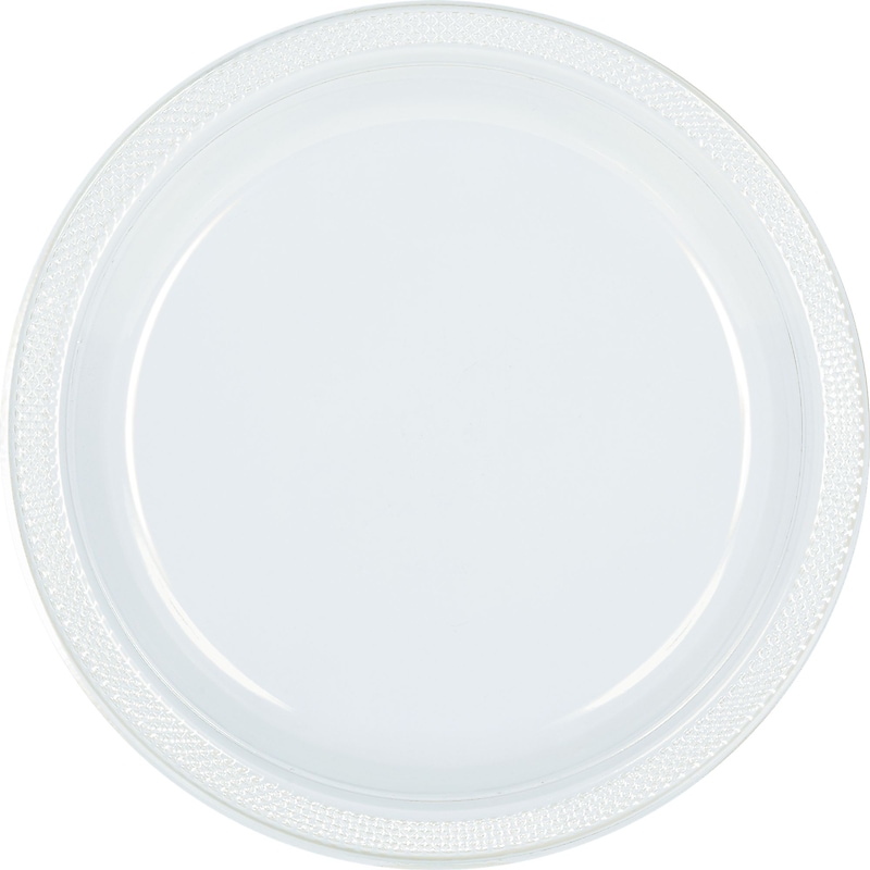 Party City 7" Plastic Plates, Clear, 20 Plates/Pack (AM431755-86-NS) image 1