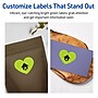 Avery Printable Heart Shaped Multipurpose Labels, 2-9/32" x 1-27/32", Bright Green, 240/Pack (94603)~#|#~03C8E4C3-33A9-462A-85C73E41E5C7E176_sc7