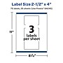 Avery Laser/Inkjet Rectangle Waterproof Multipurpose Labels, 4"  x 2.5", White, 75/Pack (94245)~#|#~03CDEAF5-A254-4CC1-858A1F047C254EEF_sc7