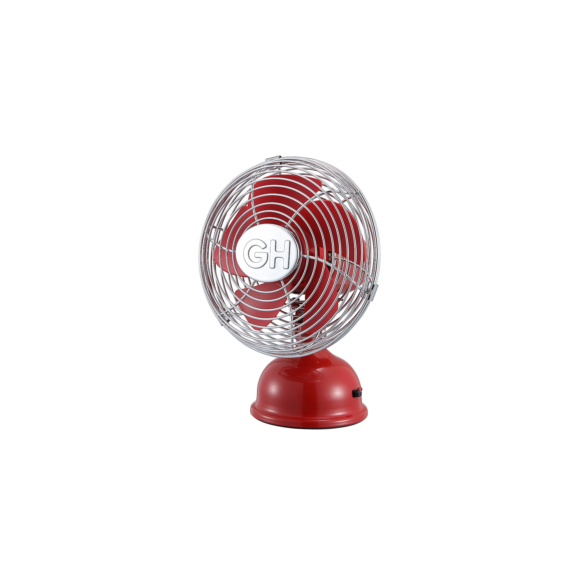 Good Housekeeping Retro 5″ Oscillating Desk Fan, Red (92527) Sansujyuku sansujyuku.com