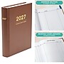 2027 Excello Brands 7.3" x 8.5" Daily Standard Planner, Paperboard Cover, Brown (CD68-CY27-BN)~#|#~03DCD839-C357-482E-BE5C8E95D915573A_sc7