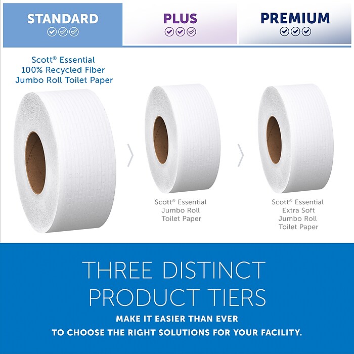 Scott Essential Recycled Jumbo Toilet Paper, 2-ply, White, 12 Rolls/Case ( 67805) | Staples Scott Essential Recycled Jumbo Toilet Paper, 2-ply, White, 12 Rolls/Case ( 67805) | Staples