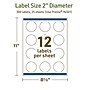Avery Dissolvable Circle Multipurpose Labels, 2" Dia., Off-white, 300/Pack (94501)~#|#~03E8FE4C-07BA-4126-940536915EBF237C_sc7