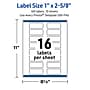 Avery Rectangle Multipurpose Labels, 1" x 2-5/8", White, 160/Pack (19479370596)~#|#~03E985BA-3404-4EE0-BC42C7C655B32928_sc7