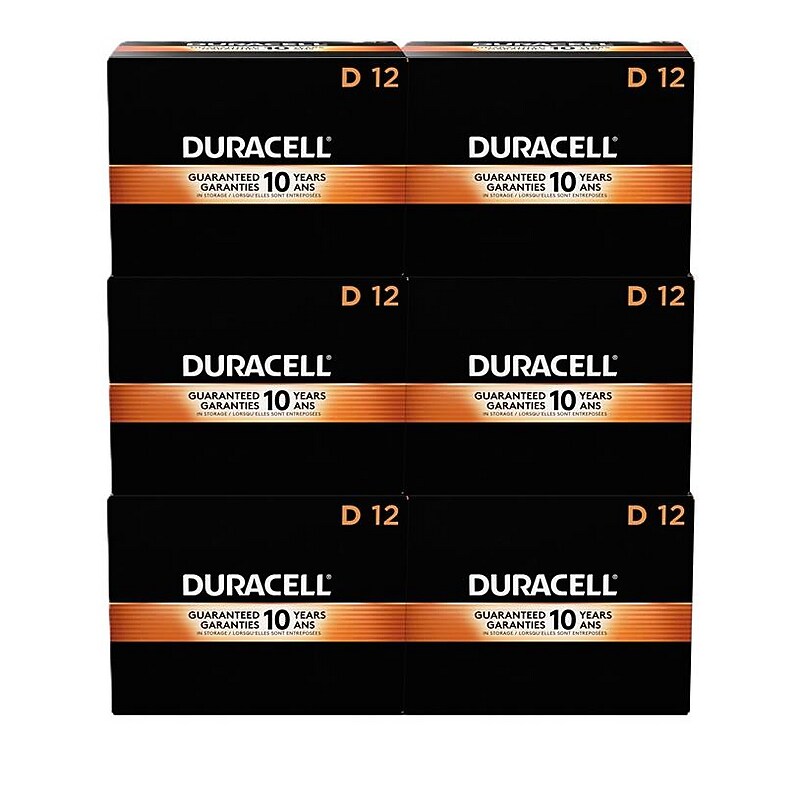 Duracell Coppertop D Alkaline Batteries, 72/Carton (MN1300) image 1