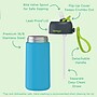 bentgo Stainless Steel Double Wall Insulated Water Bottle, 14 oz., Dinosaur & Dino-Mite Blue, 2/Pack (BGKSTBL2P-DNO)~#|#~03ECEBB1-30EF-44B5-840D32591BA15FC5_sc7