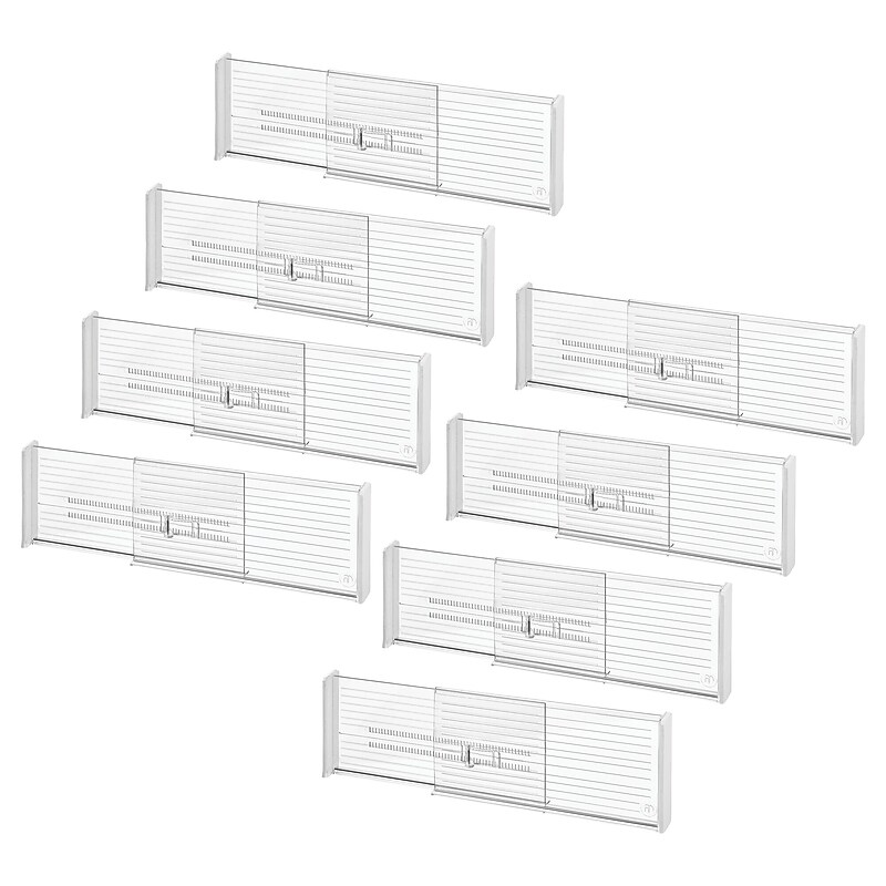 iDESIGN Expandable 8-Piece Plastic Drawer Dividers, Clear (29075M8) image 1