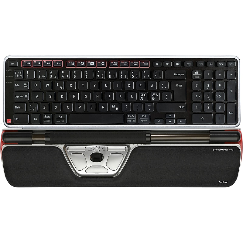 Contour Design Ultimate Workstation Wireless Ergonomic Centred Roller-Bar Mouse Combo, Black (CDRMREDUS10113) image 1