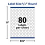 Avery Easy Peel Laser/Inkjet Round Labels, 3/4" Dia, Glossy Clear, 400 Labels/Pack (4222)~#|#~03FB31C3-FD53-48C6-B93BDDBF7DE3AD6B_sc7