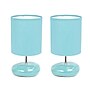 Simple Designs Stonies Small Stone Look 10.24" LED Table Lamp, Blue, 2/Pack (LT2005-BLU-2PK)~#|#~03FBB5CC-857E-4651-926EAC29A5718C99_sc7