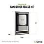 Alpine Industries Hemlock Universal Hand Dryer Wall Recess Kit, Silver (400-RECESS)~#|#~04045D63-D4AF-4EFB-9B687A715BD1D4FB_sc7