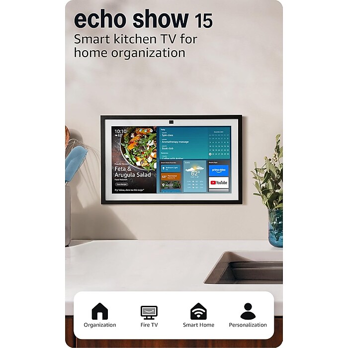 Amazon Echo Show 15 (2nd Generation) Bluetooth WiFi Wireless Smart
