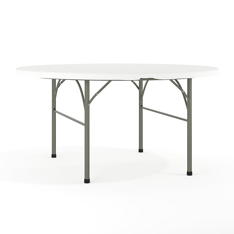 Flash Furniture Scarborough Folding Table, 60.5" x 60.5", White (DAD154Z) image 1
