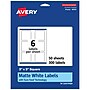 Avery Laser/Inkjet Square Multipurpose Labels, 3" x 3", Matte White, 300 Labels/Box (94101)~#|#~040EB754-4293-4008-8B59D8CEF04D0CE9_sc7