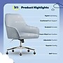 Serta Chloe Ergonomic Velvet Swivel Computer and Desk Chair, Ash Blue (CCHR10012C)~#|#~0412E359-A66D-4B04-94D8EB6177104FA0_sc7