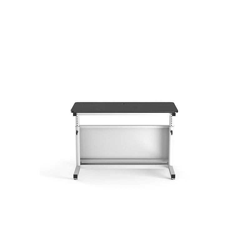 VersaDesk Deluxe 48"W Manual Adjustable Standing Computer Table, Black/White (CTL4824-WB) image 1