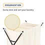 Whitmor 3-Section Rolling Laundry Sorter, Metal, Black/Natural (5588-11054)~#|#~0414AF70-D7EE-4A77-91C27AAB9A9C6AC6_sc7