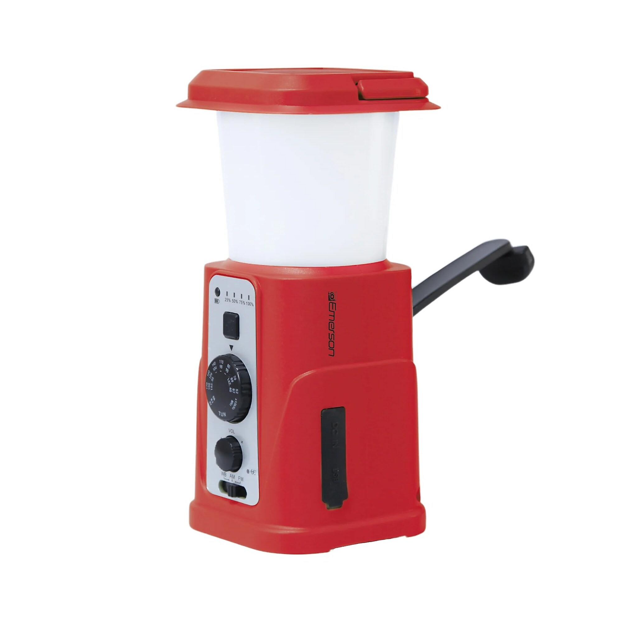 EMERSON ER-7054 Emergency Solar Radio Lantern, AM/FM/NOAA Weather Band, Waterproof, Red (ER-7054-RD) Simolary simolary.com