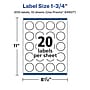 Avery Laser/Inkjet Multipurpose StarburstLabels, 1.75" Dia, Glossy Clear, 200/Pack (94607)~#|#~0419623A-3CBD-4A90-AE8BF4CE3FA2B362_sc7