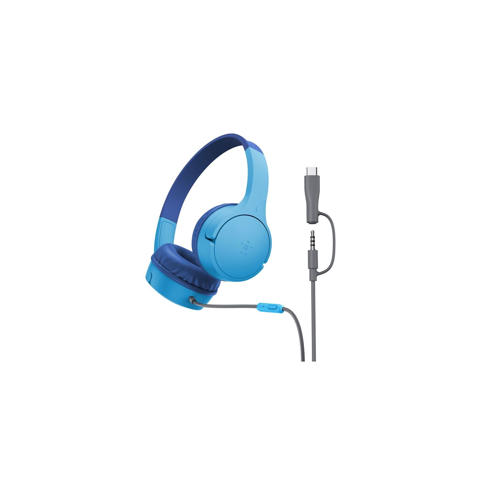 Belkin SoundForm USB-C/3.5mm Noise Canceling Over-Ear Headphones, Blue (AUD010FQBL) Sansujyuku sansujyuku.com