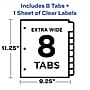 Avery Index Maker Extra-Wide Paper Dividers with Print & Apply Label Sheets, 8 Tabs, White (AVE11439)~#|#~041E756B-CB69-487D-96E9A09E55BF9FD4_sc7