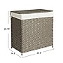 Household Essentials 1-Section Hamper with Lid, Cotton/Synthetic, Gray (HE1184)~#|#~041F9001-E798-4DFB-87D2C6517D5AA857_sc7
