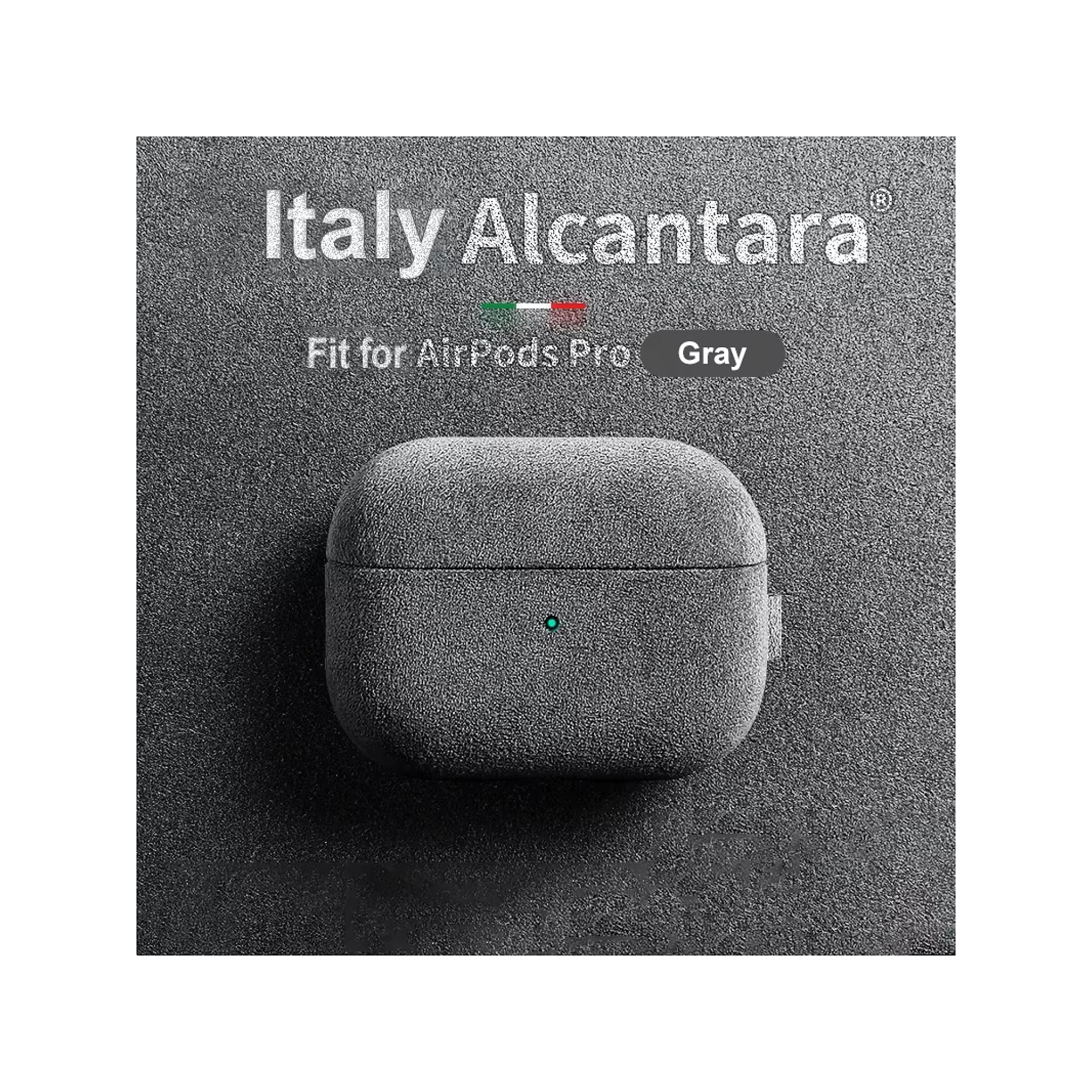 SaharaCase Indy Series Italian Suede Leather Case for Airpods Pro 3 (2025), Premium Finish, Carbon Gray, (HP00237) Sansujyuku sansujyuku.com