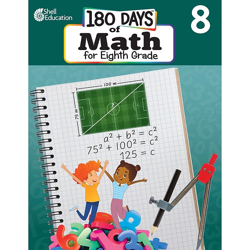 Shell Education 180 Days of Math for Eighth Grade Workbook image 1