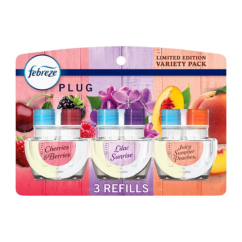 Febreze Plug In Oil Warmer Refill, Spring Scent Mix, 0.87 oz., 3/Pack (21978) image 1