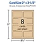 Avery Business Cards, 2" x 3-1/2", Matte Kraft Brown, 80/Pack (95319)~#|#~042CFF29-DBC4-4ECC-9D6CC1DC0E3F3E03_sc7