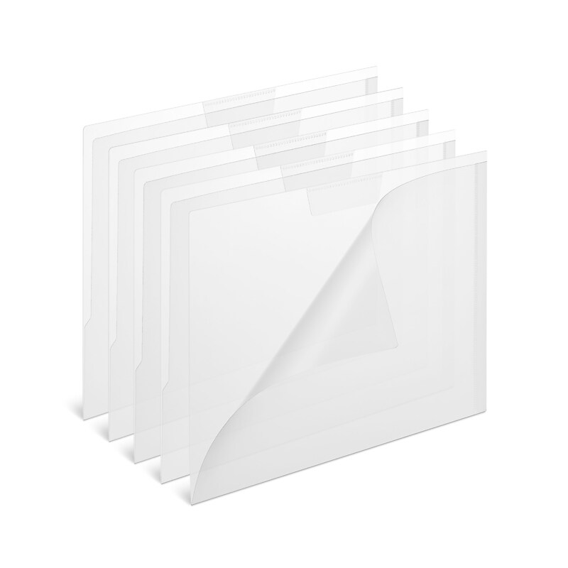 TRU RED Moisture Resistant File Pocket, Letter Size, Clear, 5/Pack (TR36054) image 1