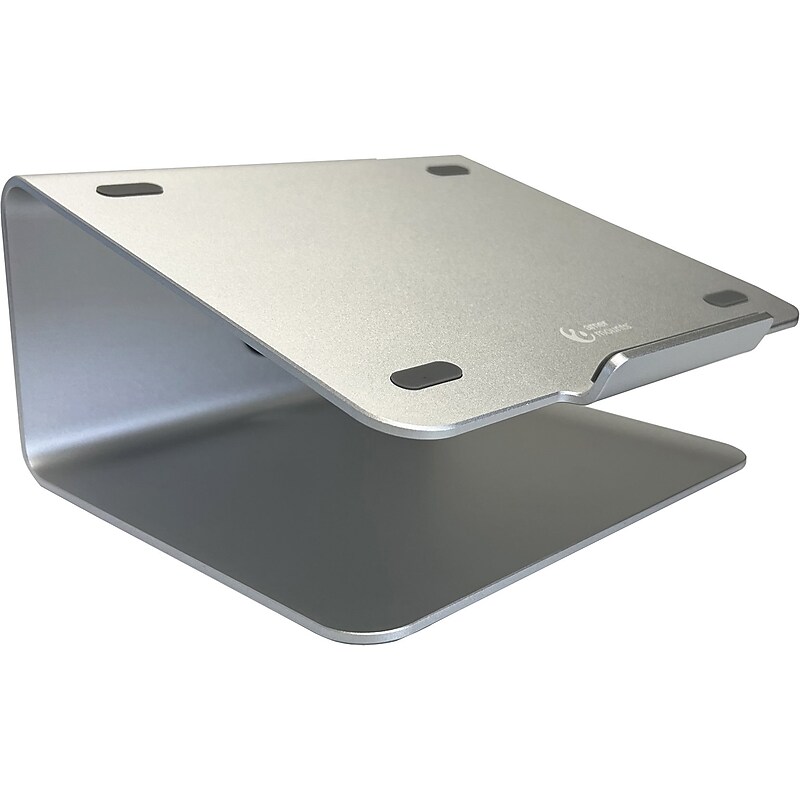 Amer 9" x 9" Aluminum Rotating Laptop Stand for 17" Laptops, Silver (AMRNS04) image 1