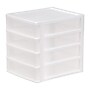 Iris 4-Drawer Desktop Unit, White/Clear, 2/Pack (587013)~#|#~043A46C7-2635-4A8F-955235F222E5AA06_sc7