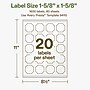 Avery Square Scalloped Laser/Inkjet Multipurpose Labels, 1-5/8" x 1-5/8", Off-White (1600/Box)~#|#~043B16BB-ECA0-4557-AB301657CDBED735_sc7