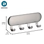 iDesign Forma Self Adhesive Small Key Rack, Brushed Stainless Steel (82600)~#|#~0441B9F6-9554-48C2-8354101DBEEAF7D4_sc7