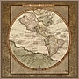 Amanti Art Damask World Map I by Elizabeth Medley Framed Canvas Wall Art Print, 22" x 22" (A42678299413)~#|#~044710B9-1F78-4B1D-8CAD27749960835F_sc7