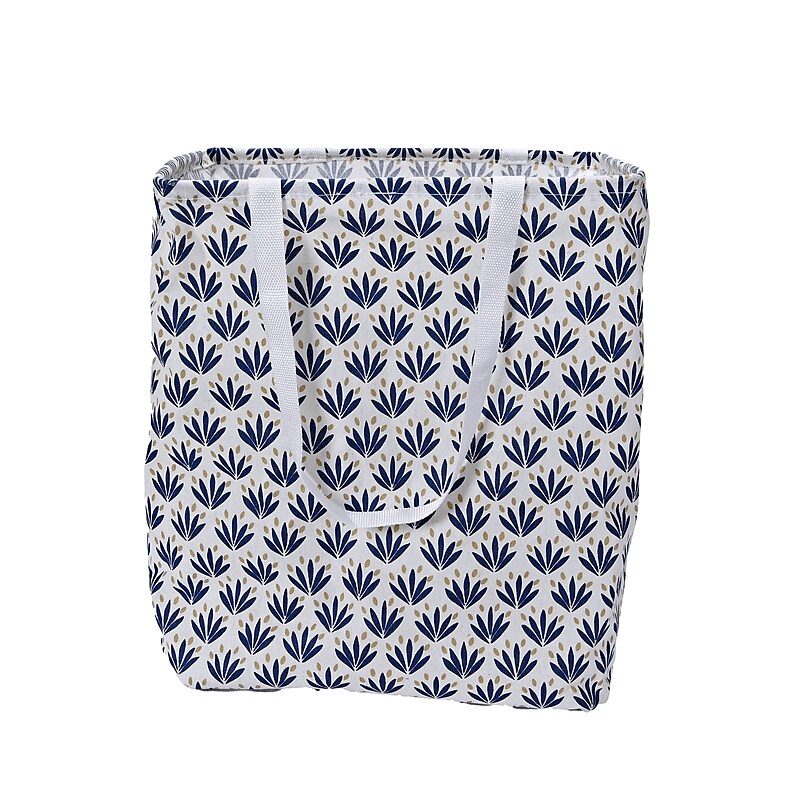 Household Essentials Krush Collapsible Laundry Bag, Blue Cacti (2289-1) image 1