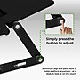 Uncaged Ergonomics WorkEZ Adjustable Aluminum Laptop Lap Desk Cooling Stand, Light Black (WELB)~#|#~04491311-4ACF-4988-A9E4869B722EFA32_sc7