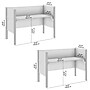 Bush Business Furniture Pro-Biz 42.8"H x 125.04"W 2 Person In-Line Cubicle Panel Workstation, White (100876CG-17)~#|#~04496C6B-E081-4E34-A05B587ABB9F1BB2_sc7