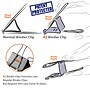 Officemate EZ Medium Binder Clips, 0.625" Capacity, Gray, 48 Clips/Pack (99550)~#|#~0450FC9A-B62F-45A6-A63FD3FDB91DDF22_sc7