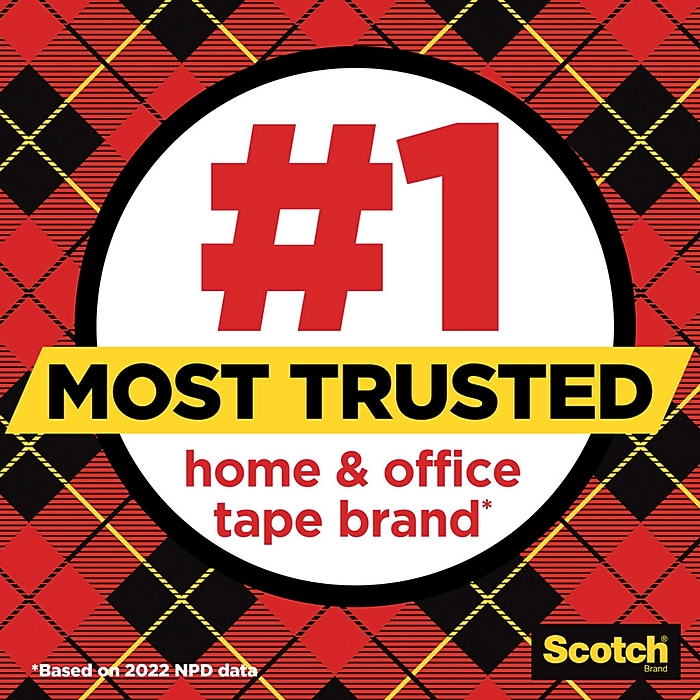 Scotch Super-Hold Transparent Clear Tape Refill, 0.75