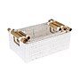 Household Essentials Woven Storage Wicker Basket with Handles, White, 3/Set (HE1103)~#|#~0455C38C-1AC1-4D9A-A0421C31A1A059EF_sc7