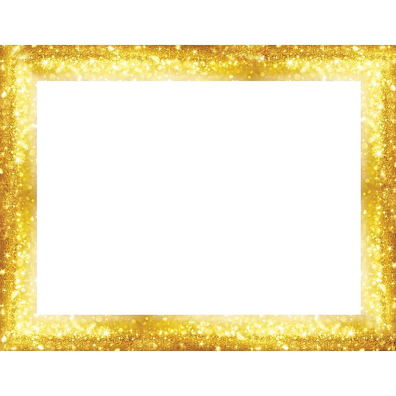 Great Papers Sparkle Border Letterhead, Gold, 50/Pack (2023072) image 1