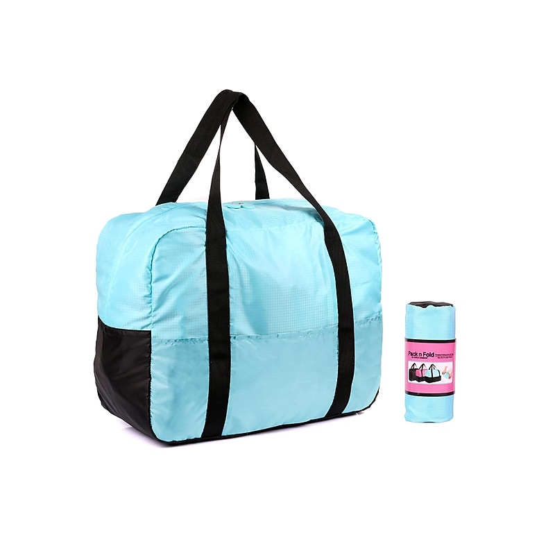 Karla Hanson Pack n Fold Polyester Shoulder Bag, Blue (50709BLUE) image 1