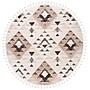 Safavieh Moroccan Tassel Shag Collection 4' Round Indoor Area Rug, Machine Made, Ivory/Brown (MTS688A-4R)~#|#~0463E3AA-FA6E-4CC0-B7C1EDC22C99CD14_sc7