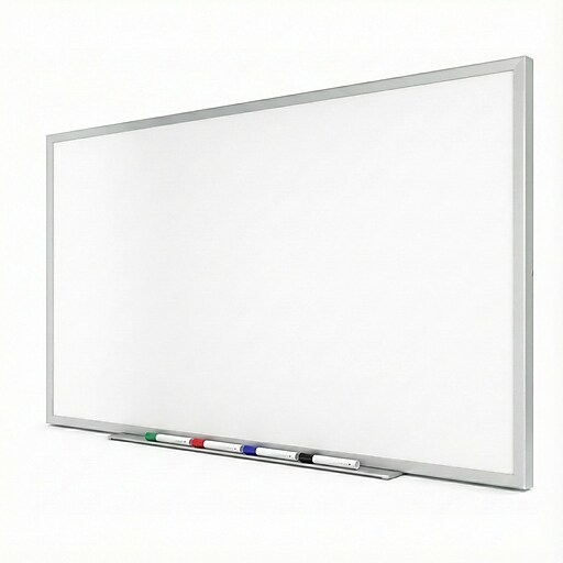 TRU RED™ Magnetic Steel Dry Erase Board, Satin Frame, 6