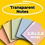 Post-it Transparent Super Sticky Notes Combo Pack, 3" x 3", Assorted Colors, 30 Sheets/Pad, 5 Pads/Pack (600-5PASTEL)~#|#~0466CD4B-753C-4139-A5D5A5EE2860F7A4_sc7